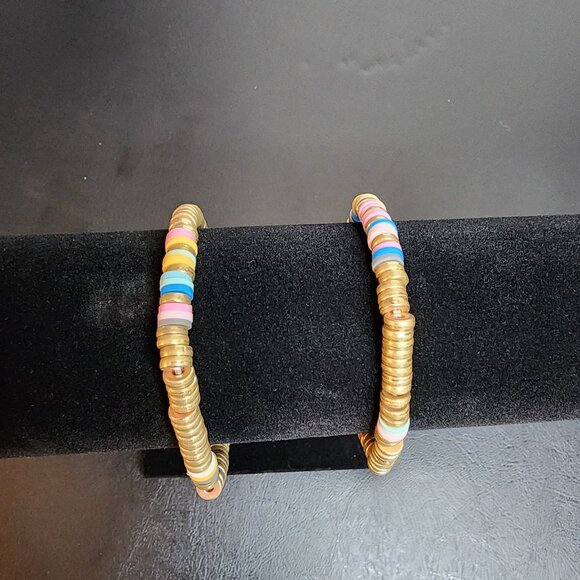 Set of Two Pastel and Gold Bracelets - Picture 3 of 3